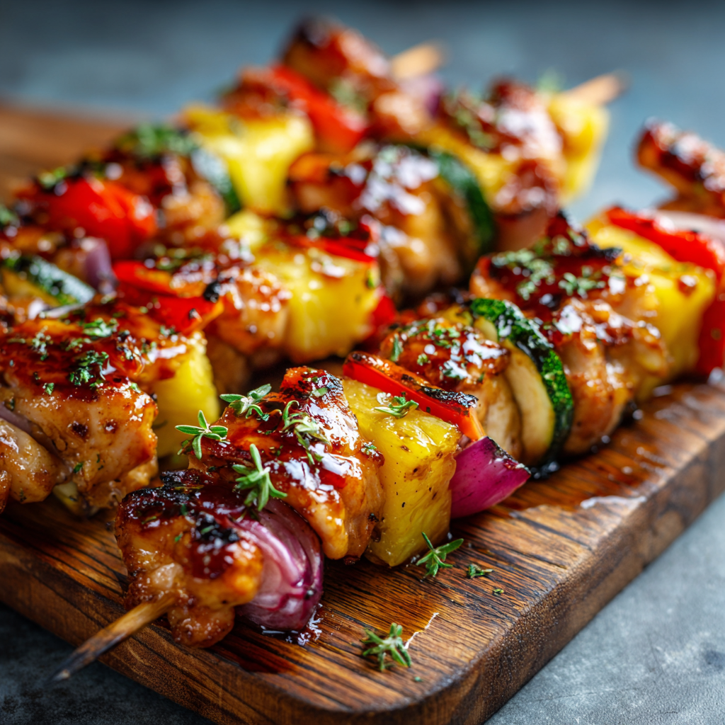 Healthy Hawaiian Teriyaki Chicken Pineapple Skewers: 3 Foolproof Steps for Juicy, Flavor-Packed Grilling