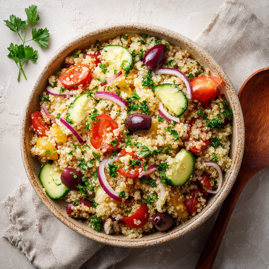 Mediterranean Quinoa Salad: Vibrant 30-Minute Plant-Based Bowl